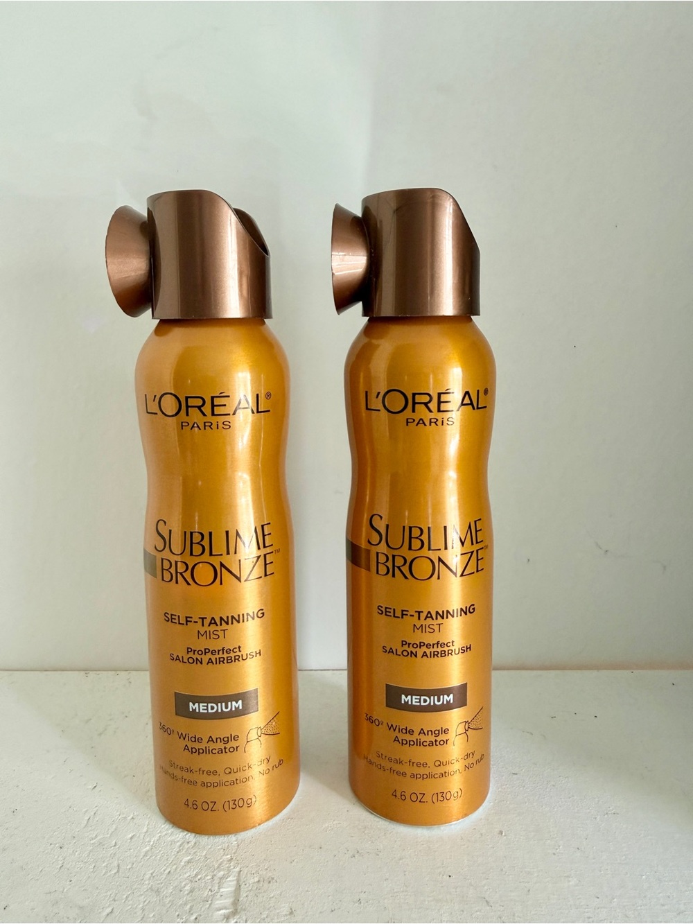 L'Oréal Sublime Bronze Self-Tanning Mist - Medium (Golden Bronze) set of 2